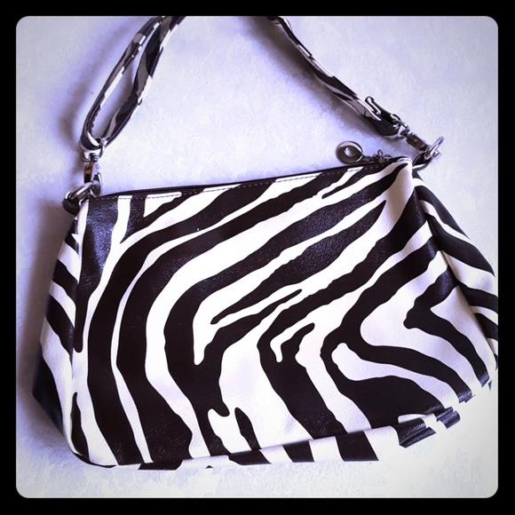Penelope Ann Handbags - ⚁ NWOT PenelopeAnn Brown Cream Zebra Ba